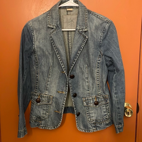 Michael Kors Jackets & Blazers - Vintage Michael Kors Denim Blazer with leather buttons